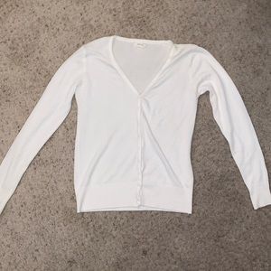 Debut white/cream cardigan sweater, size L